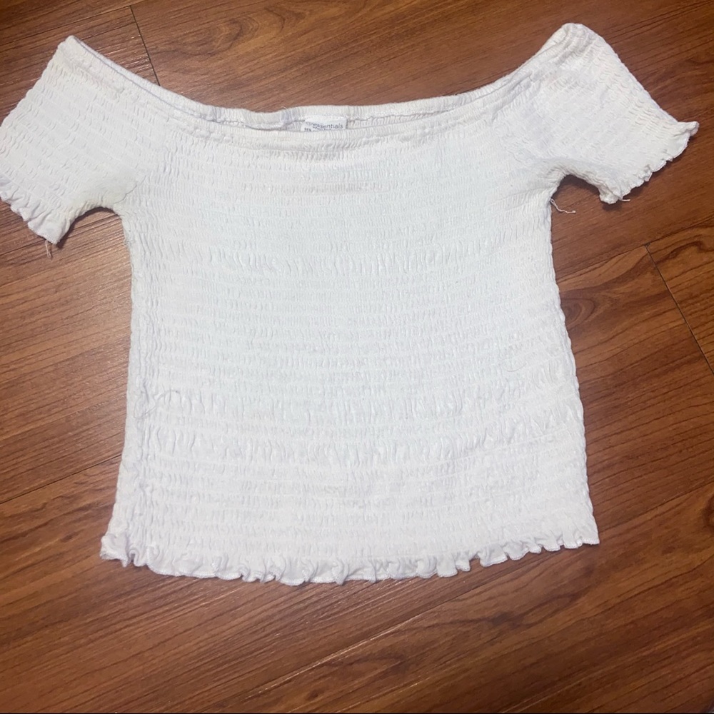 White off the shoulder top